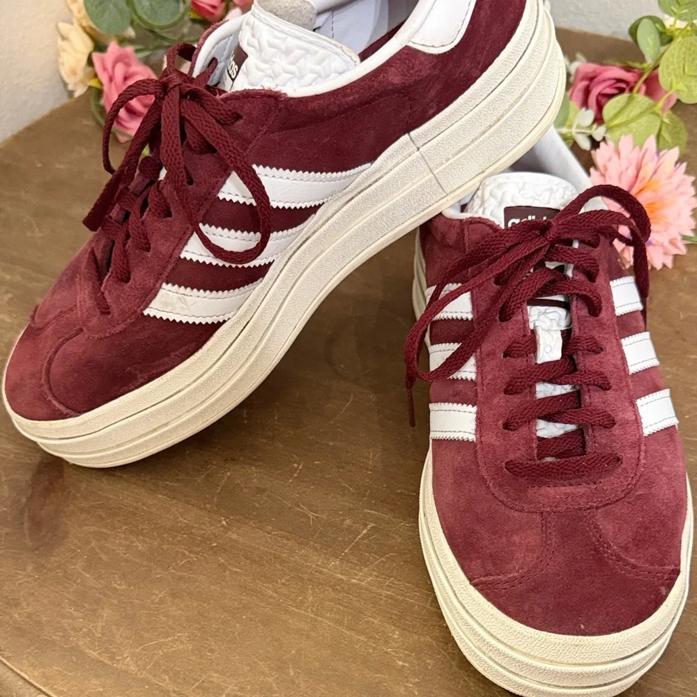 adidas Gazelle Bold women’s Platform ✨Burgundy✨Sz. 8.5. - Picture 8 of 15